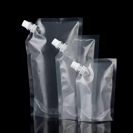 clear Recyclable high barrier mono material PE Spout Pouches